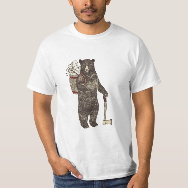 Bär im Holz T-Shirt (Vorderseite)