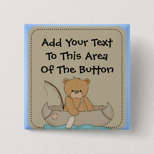 Bär im Kanu-Knopf Button