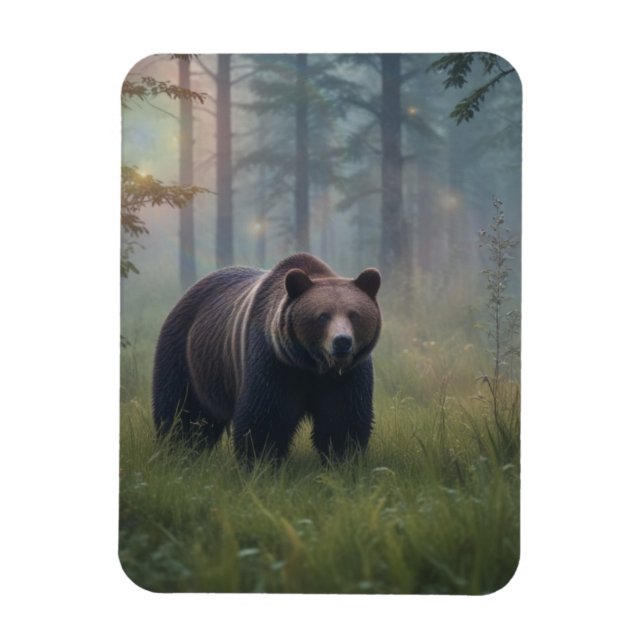 Bär im Magischen Wald Magnet (Vertikal)