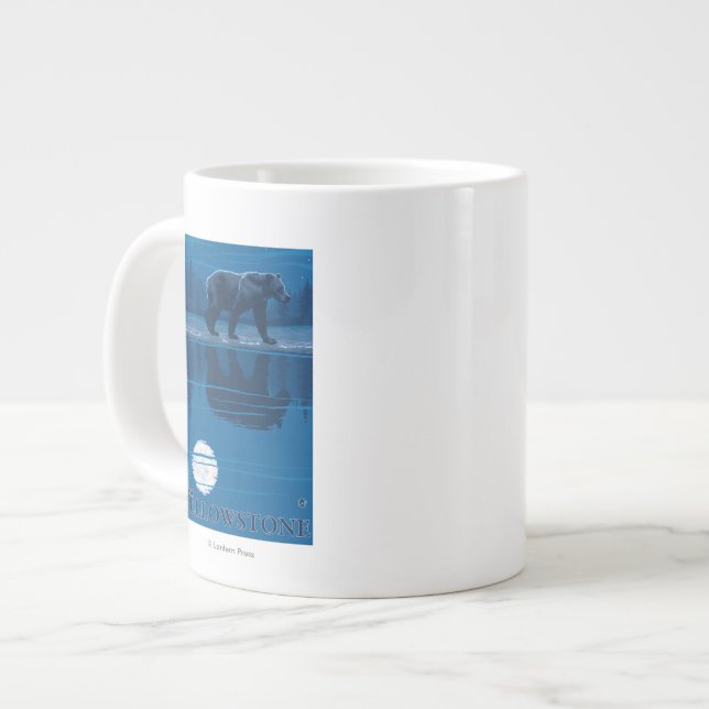 Bär im Mondlicht - West Yellowstone, Montana Jumbo-Tasse (Vorderseite Links)