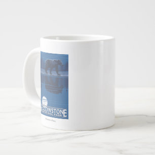 Bär im Mondlicht - Yellowstone-Nationalpark Jumbo-Tasse