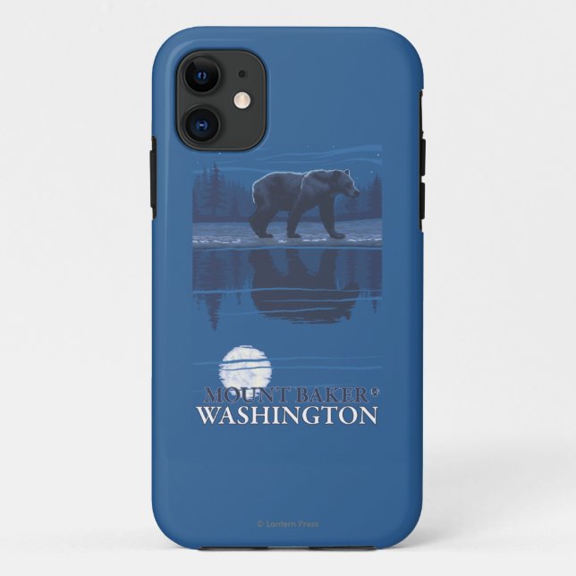 Bär im Mondschein - Berg-Bäcker, Washington Case-Mate iPhone Hülle (Rückseite)