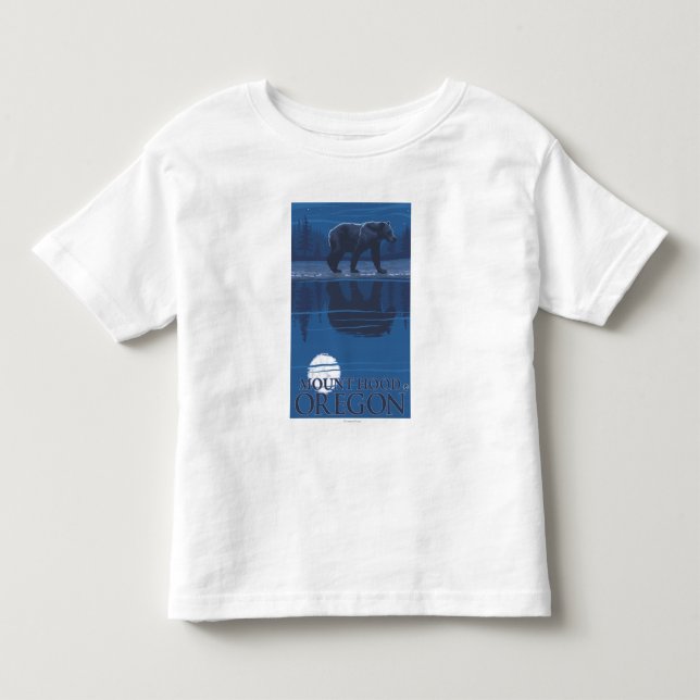 Bär im Mondschein - Berg-Haube, Oregon Kleinkind T-shirt (Vorderseite)