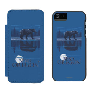 Bär im Mondschein - Biegung, Oregon Incipio Watson™ iPhone 5 Geldbörsen Hülle