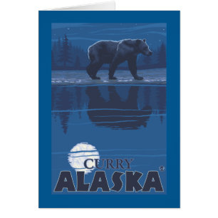 Bär im Mondschein - Curry, Alaska