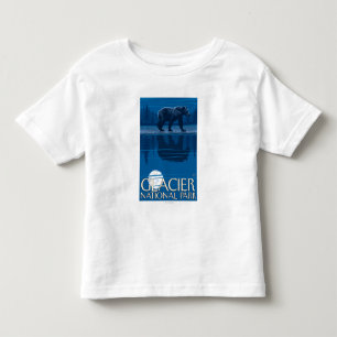 Bär im Mondschein - Glacier Nationalpark, M.Ü. Kleinkind T-shirt