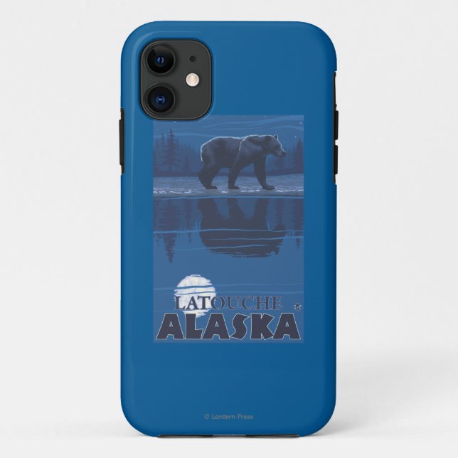 Bär im Mondschein - Latouche, Alaska Case-Mate iPhone Hülle (Rückseite)