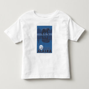 Bär im Mondschein - Latouche, Alaska Kleinkind T-shirt