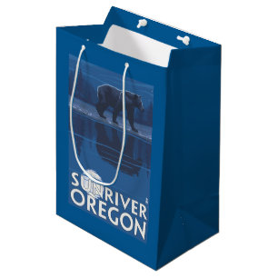 Bär im Mondschein - Sun-Fluss, Oregon Mittlere Geschenktüte