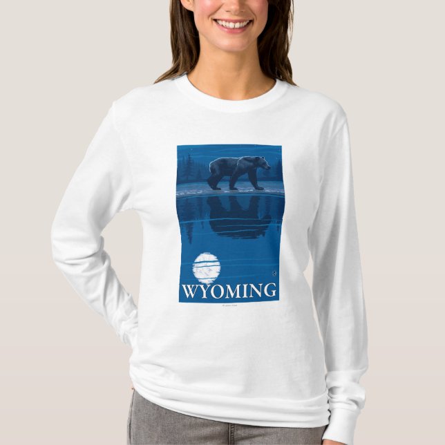Bär im Mondschein - Wyoming T-Shirt (Vorderseite)