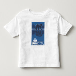 Bär im Mondschein - Yellowstone Nationalpark Kleinkind T-shirt