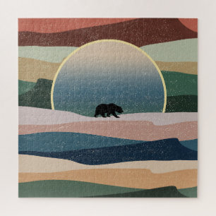 BÄR IM WÜSTENSONNENUNTERGANG