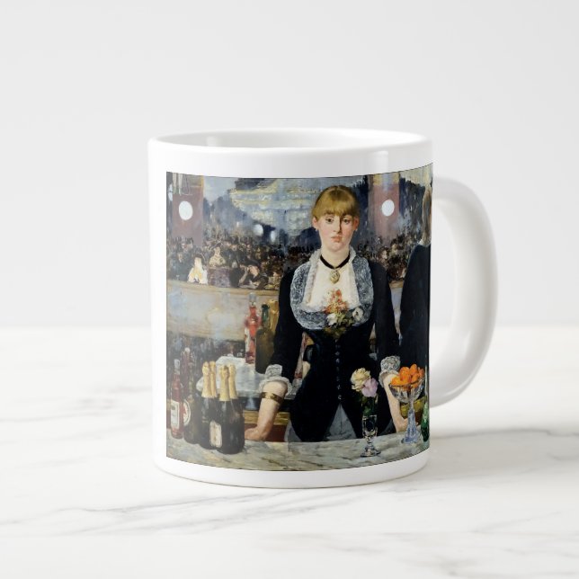 Bar in den Folies-Bergère von Manet Jumbo-Tasse (Vorderseite Rechts)