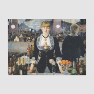 Bar in den Folies-Bergère von Manet Seidenpapier