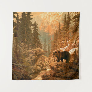 Bär in den Rocky Mountainsbär,brown,tier,grizz Wandteppich