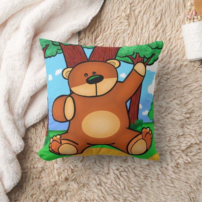 Bär in der Wiese - Bear in grassland Kissen (Decke)