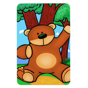 Bär in der Wiese - Bear in grassland Magnet