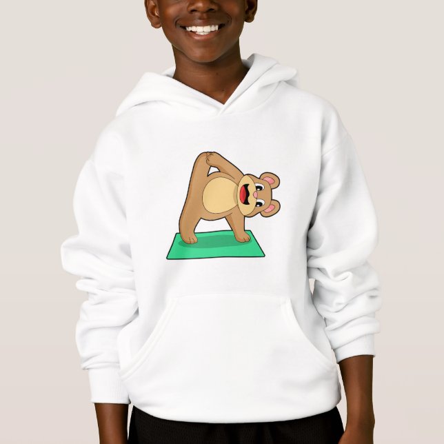 Bär in der Yoga-Fitness Hoodie (Vorderseite)
