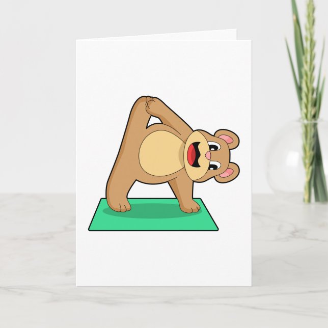 Bär in der Yoga-Fitness Karte (Vorderseite)