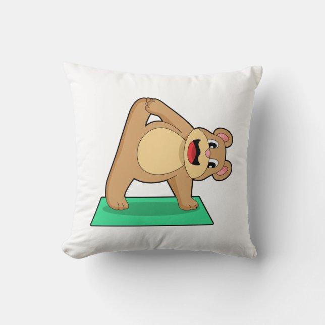 Bär in der Yoga-Fitness Kissen (Vorderseite)