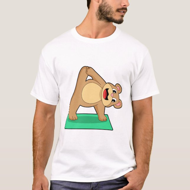 Bär in der Yoga-Fitness T-Shirt (Vorderseite)