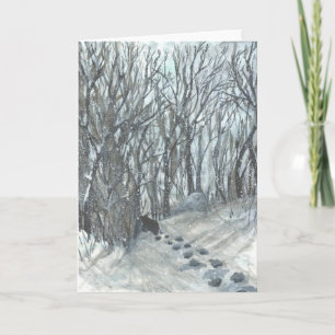 Bär in einem schneebedeckten Wald Karte