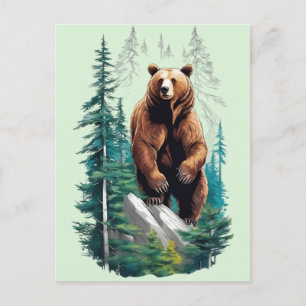 Bär in Forest Nature Lover Postkarte
