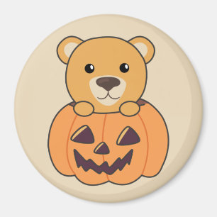 Bär in Kürkin Sweet Bars Happy Halloween Magnet