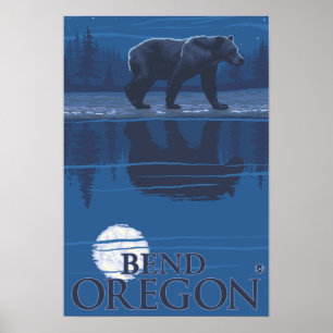 Bär in Mondlicht - Bend, Oregon Poster