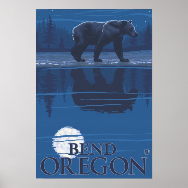 Bär in Mondlicht - Bend, Oregon Poster (Vorne)