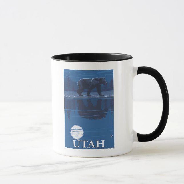 Bär in MondlichtUtah Tasse (Rechts)