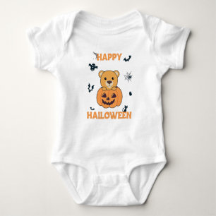 Bär in Pumpkin Sweet Bears Happy Halloween Baby Strampler