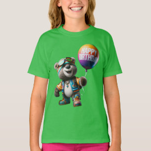 Bär in Skibrille, Alles Gute zum Geburtstag, von N T-Shirt