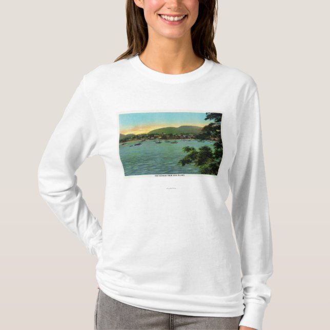 Bar-Insel-Ansicht des Bar-Hafens T-Shirt (Vorderseite)