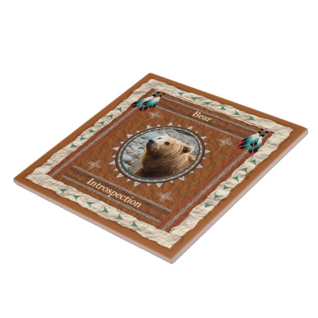 Bär - Introspection - Keramik Tile Fliese (Seite)