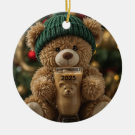 Bär-ista Kalter Teddybär Keramik Ornament