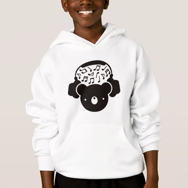 Bär_Kopfhörer Hoodie (Vorderseite)