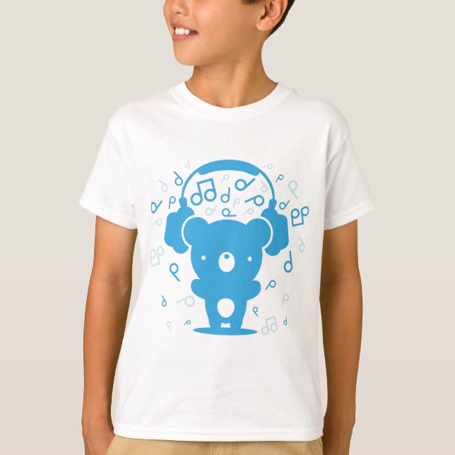 Bär_Kopfhörer T-Shirt (Vorderseite)
