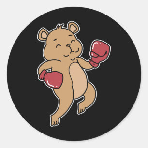 Bär macht Boxing Runder Aufkleber