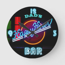 BAR, MANCAVE, DEN - Neon Clock für Vater individue