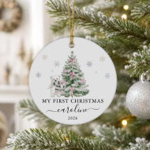 Bär Mein erstes Weihnachten Keramik-Ornament