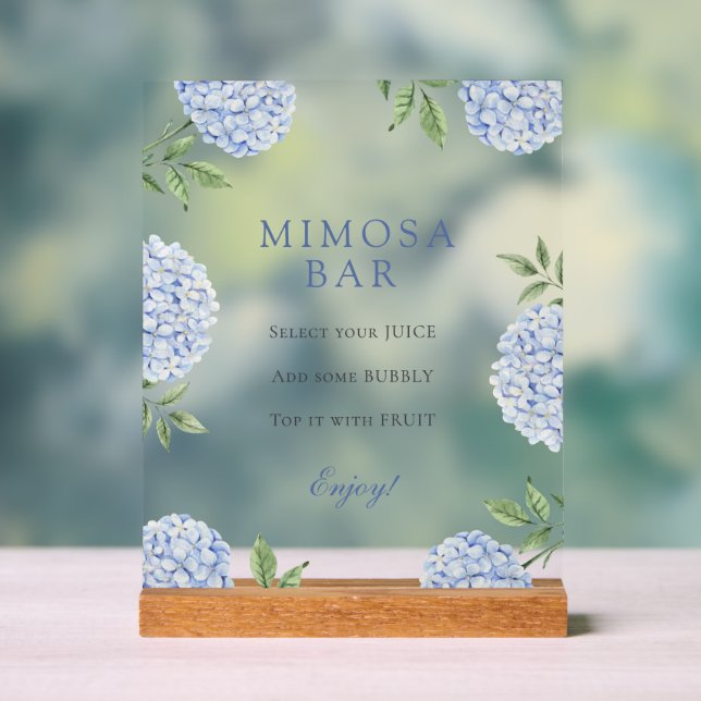 Bar Mimosa à la frontière classique des hortensias (Neutre)