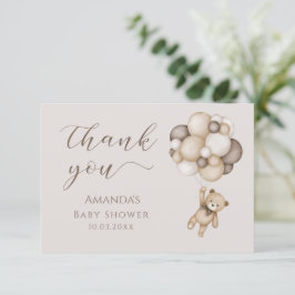 Bär mit Balloons Danke, dass du die Einschließkart Karte