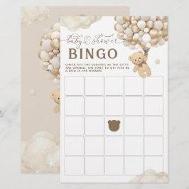 Bär mit Balloons Neutral Baby Shower Game