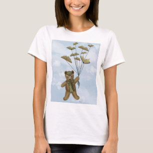 Bär mit Buch-Schmetterlingen 2 T-Shirt