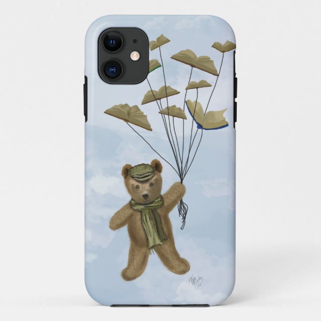 Bär mit Buch-Schmetterlingen 3 Case-Mate iPhone Hülle (Rückseite)
