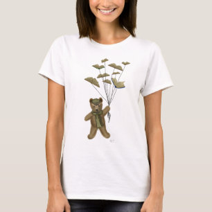 Bär mit Buch-Schmetterlingen 3 T-Shirt