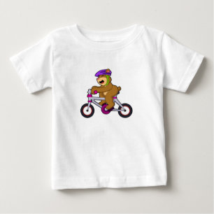 Bär mit Fahrrad und Helm Baby T-shirt