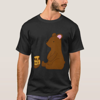 Bär mit Honigglas Familienjunge T-Shirt