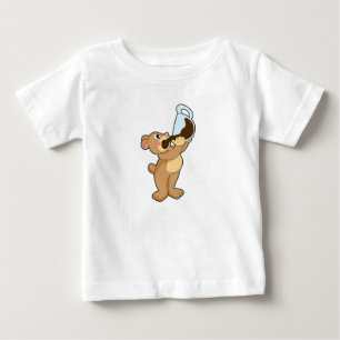 Bär mit Kaffee-Cup Baby T-shirt